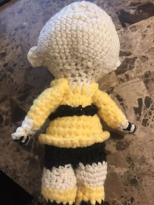 Handmade Crocheted Charlie Brown 9 inches Tall - image2